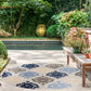 Tayse Medallion Area Rug OAS12-Ophir Modern Cut & Flat Weave Indoor/Outdoor Polypropylene