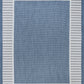 Tayse Striped Border Area Rug ECO11-Elgin Transitional Flat Weave Indoor/Outdoor Polypropylene