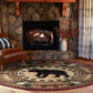 Tayse Lodge Area Rug NTR65-Black Bear Novelty Cut Pile Indoor Polypropylene