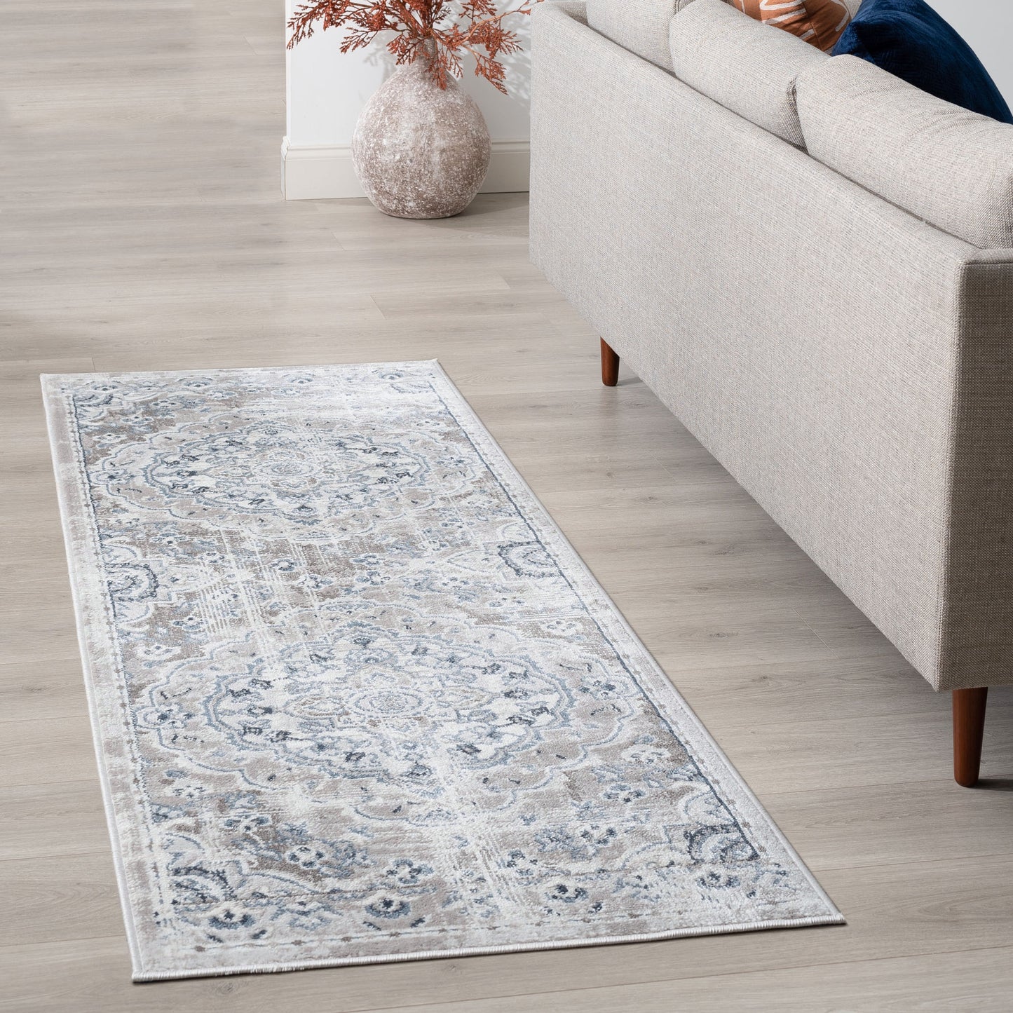 Tayse Medallion Area Rug NEX13-Harris Traditional Cut Pile Indoor Polypropylene