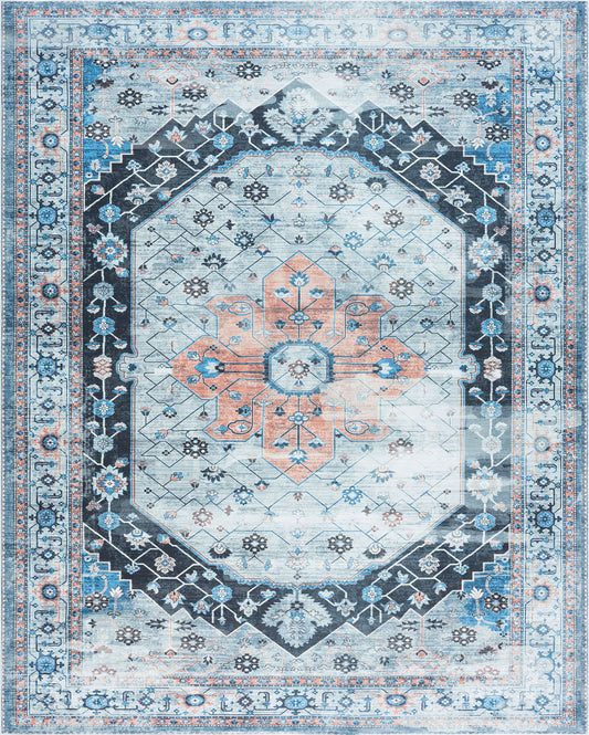 Tayse Oriental Area Rug ETE10-Alissa Traditional Flat Weave Indoor Polyester