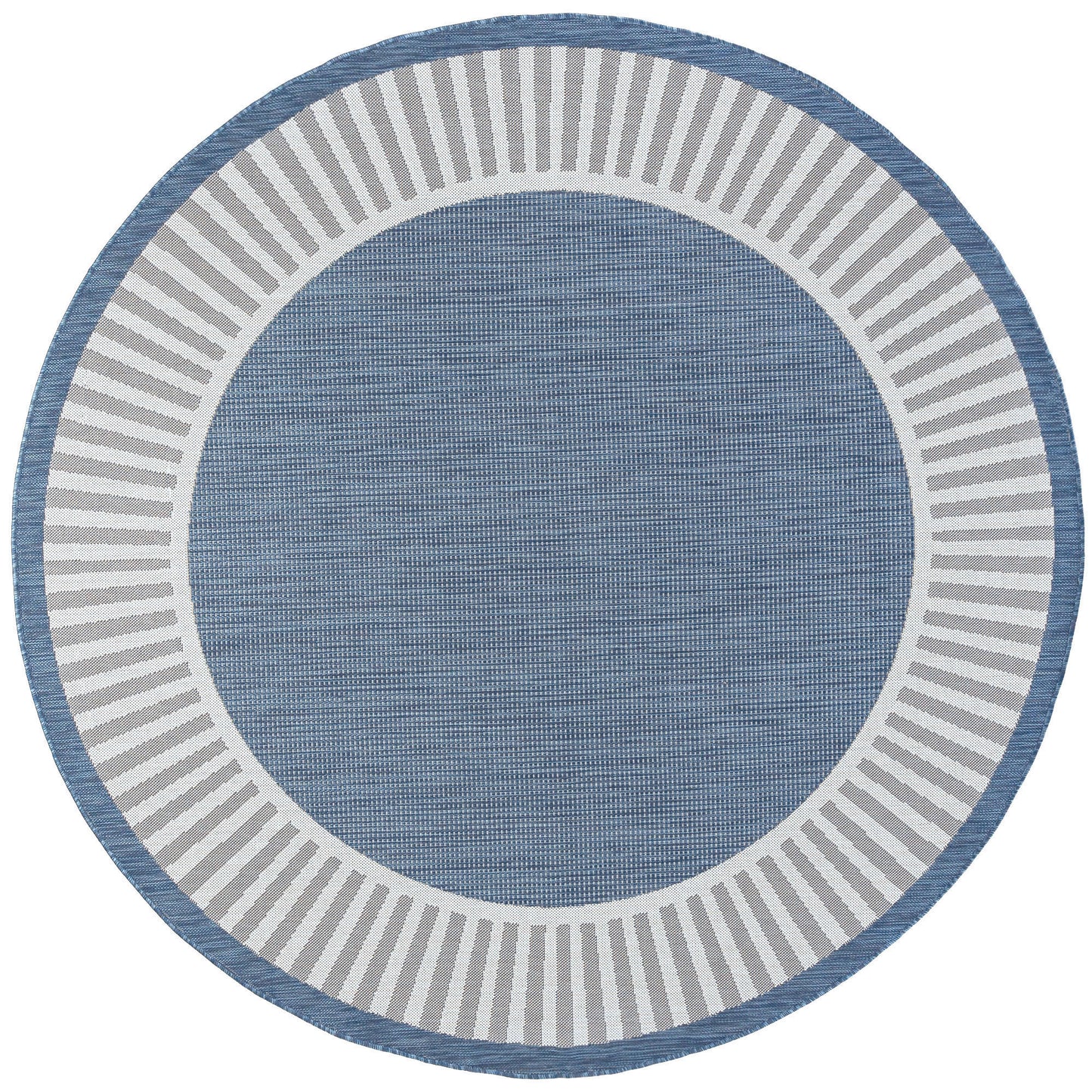 Tayse Striped Border Area Rug ECO11-Elgin Transitional Flat Weave Indoor/Outdoor Polypropylene