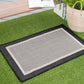 Tayse Solid Border Area Rug ECO12-Dania Transitional Flat Weave Indoor/Outdoor Polypropylene