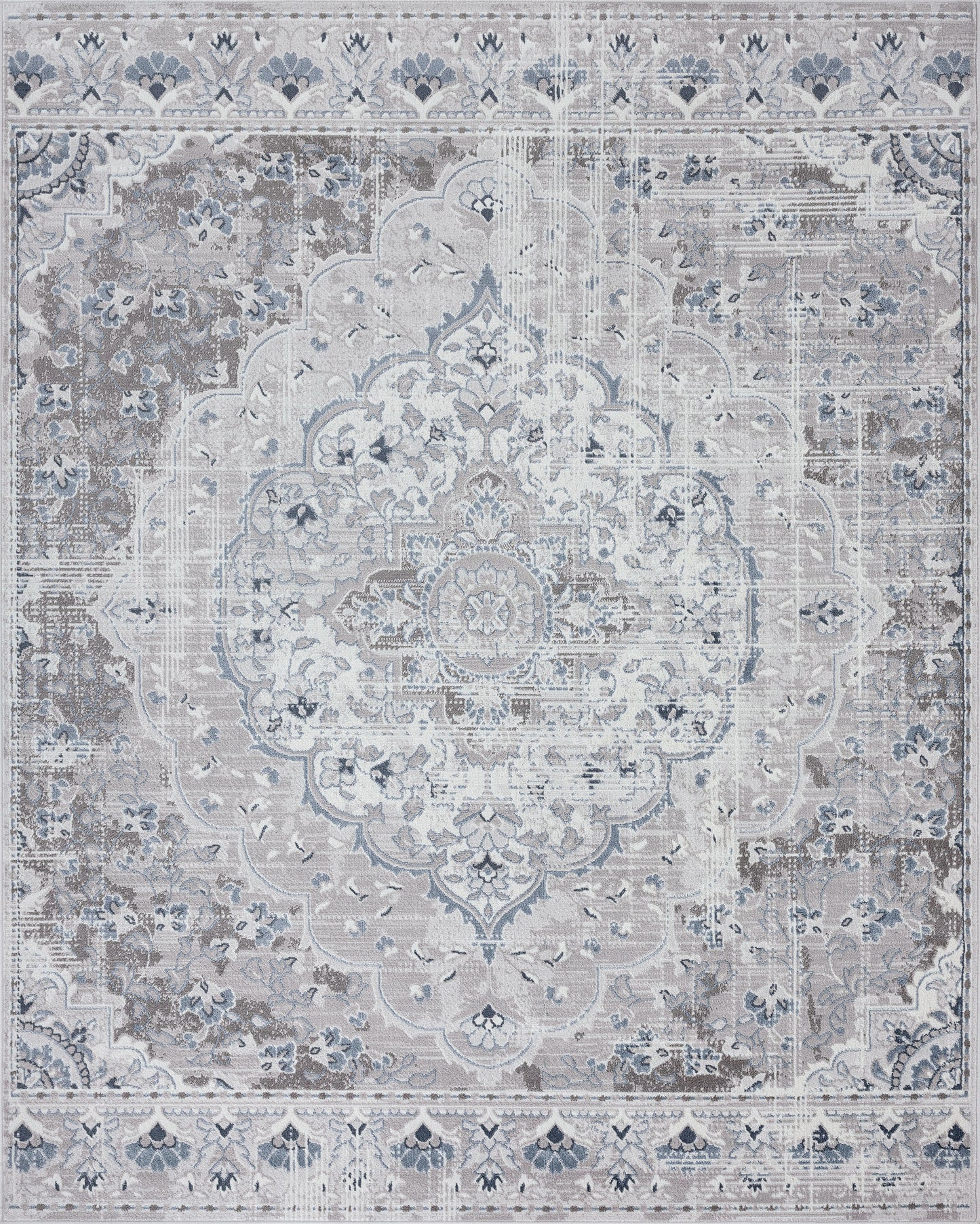 Tayse Medallion Area Rug NEX13-Harris Traditional Cut Pile Indoor Polypropylene