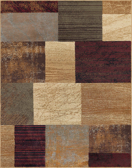 Tayse Geometric Area Rug ELG52-Augusta Contemporary Cut Pile Indoor Polypropylene