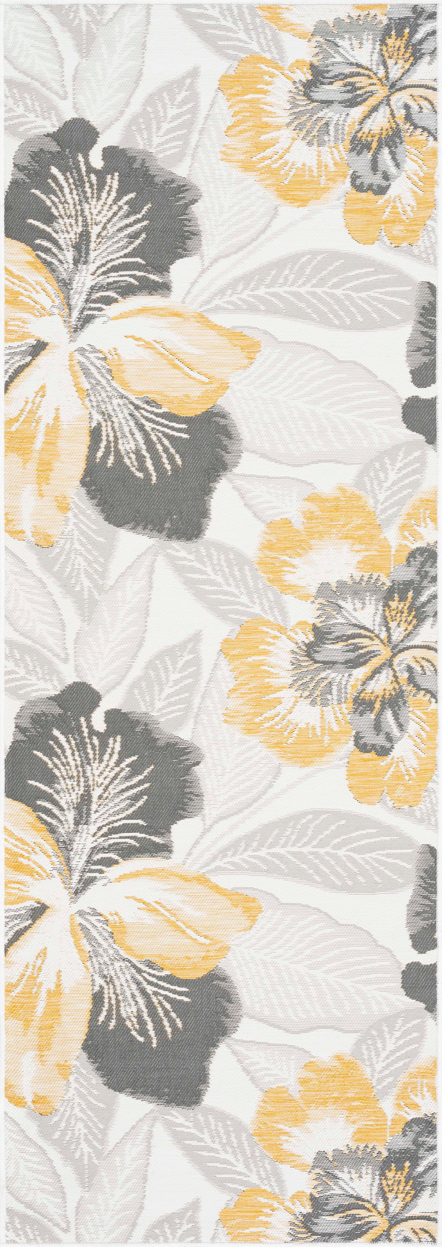 Tayse Floral Area Rug FLO14-Ramon Contemporary Flat Weave Indoor/Outdoor Polypropylene