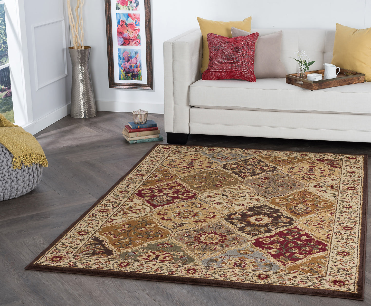 Tayse Abstract Area Rug ELG51-Cambridge Traditional Cut Pile Indoor Polypropylene