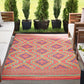 Tayse Geometric Area Rug SUN19-Kurtis Contemporary Flat Weave Indoor/Outdoor Polypropylene