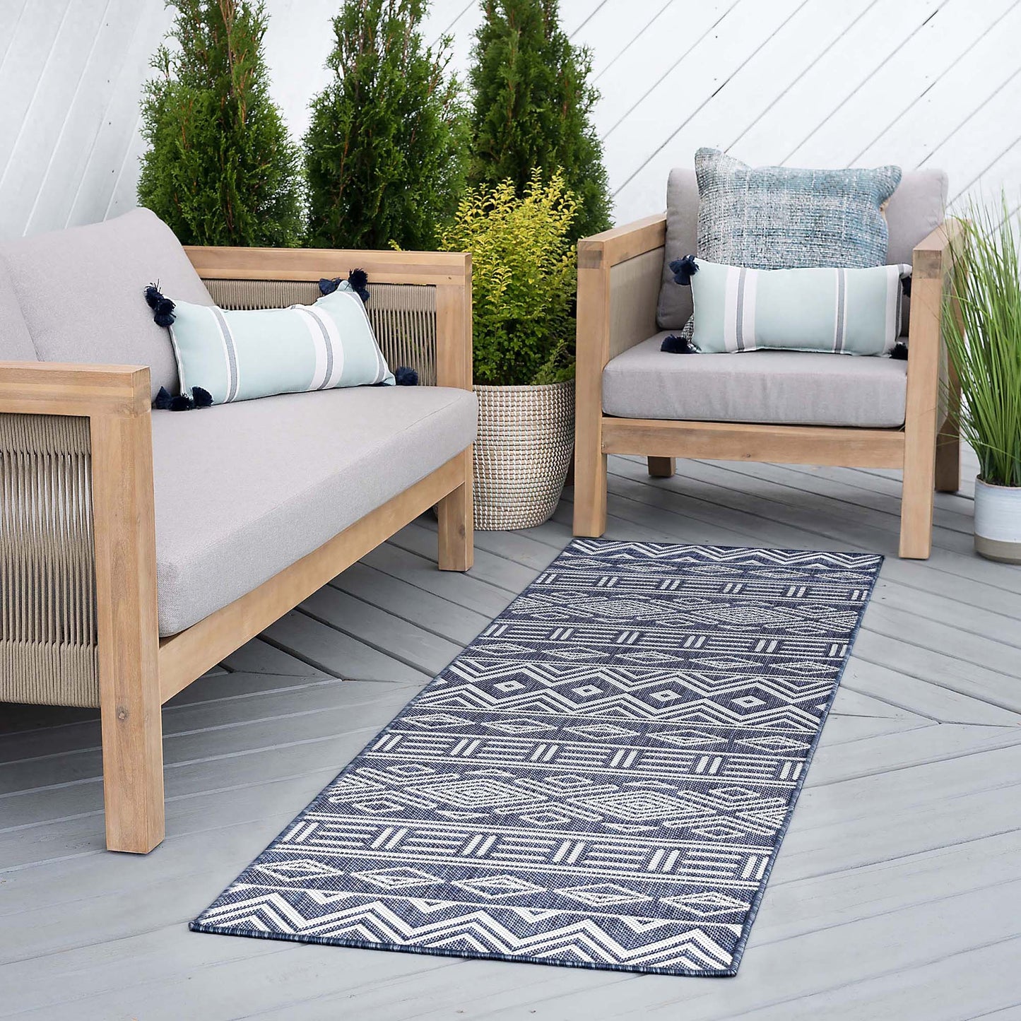 Tayse Moroccan Area Rug ECO20-Easton Contemporary Flat Weave Indoor/Outdoor Polypropylene