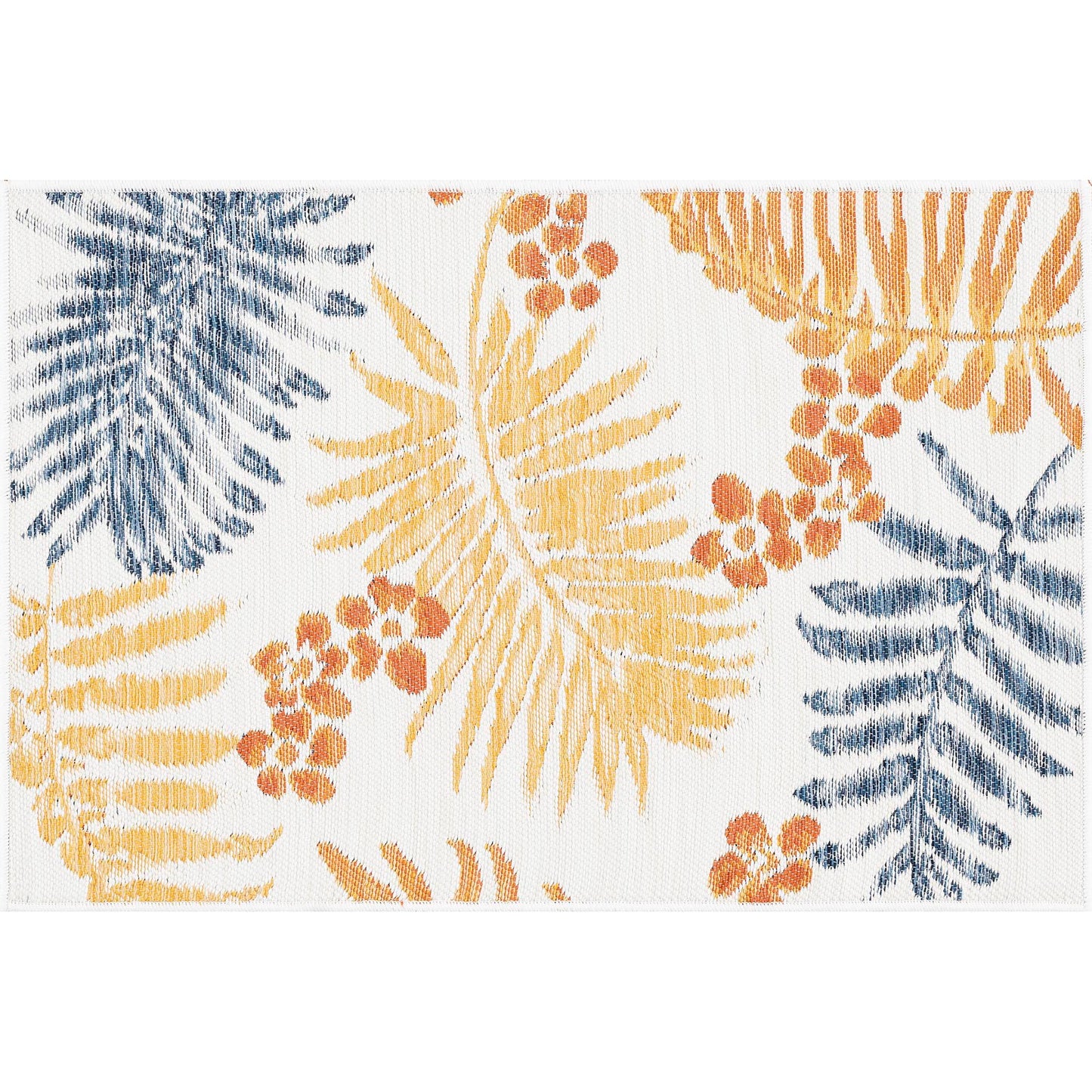 Tayse Floral Area Rug FLO12-Moreno Contemporary Flat Weave Indoor/Outdoor Polypropylene