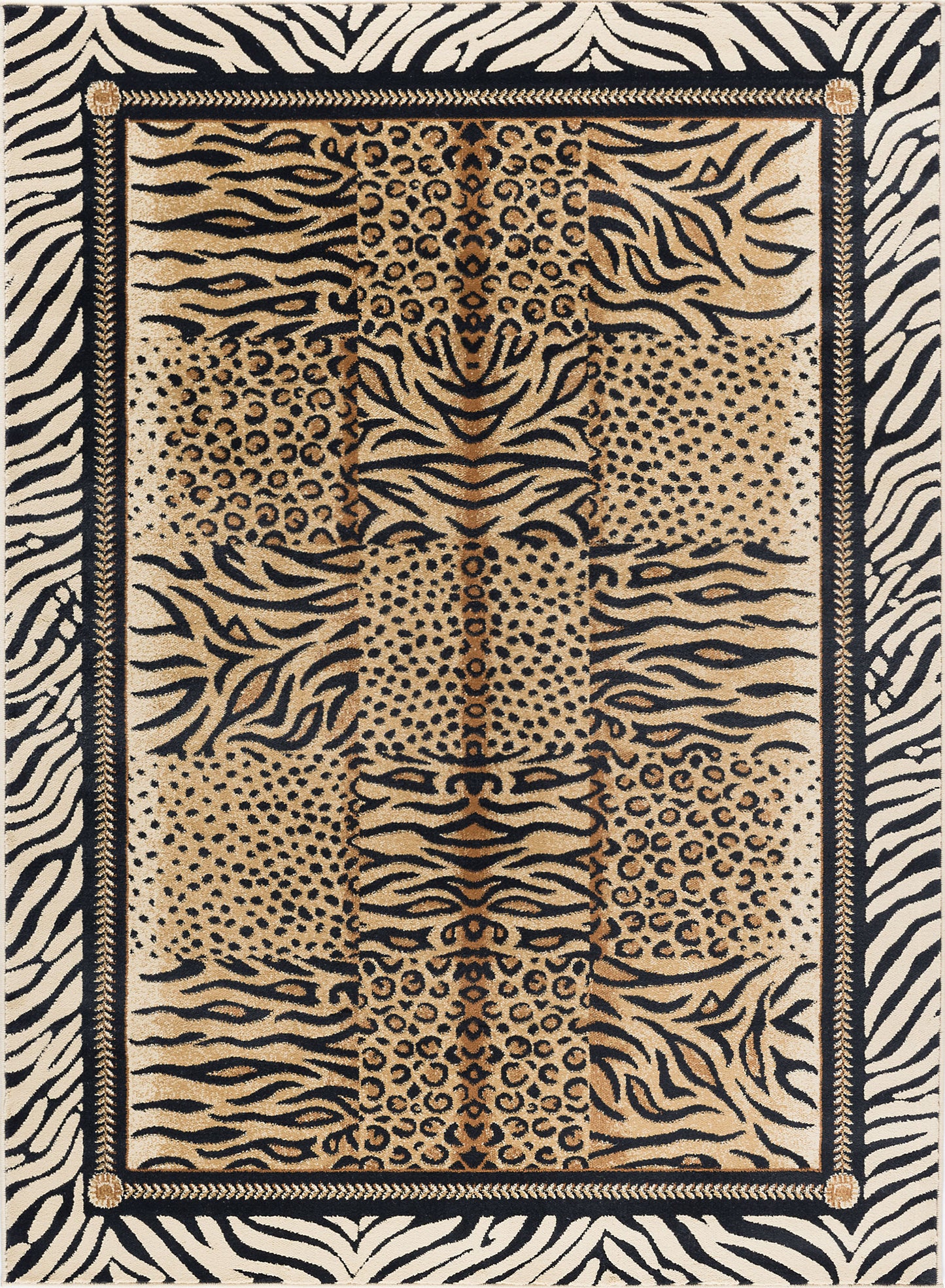 Tayse Animal Area Rug FST87-Savannah Contemporary Cut Pile Indoor Polypropylene