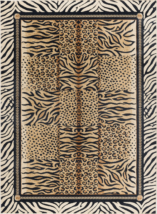 Tayse Animal Area Rug FST87-Savannah Contemporary Cut Pile Indoor Polypropylene