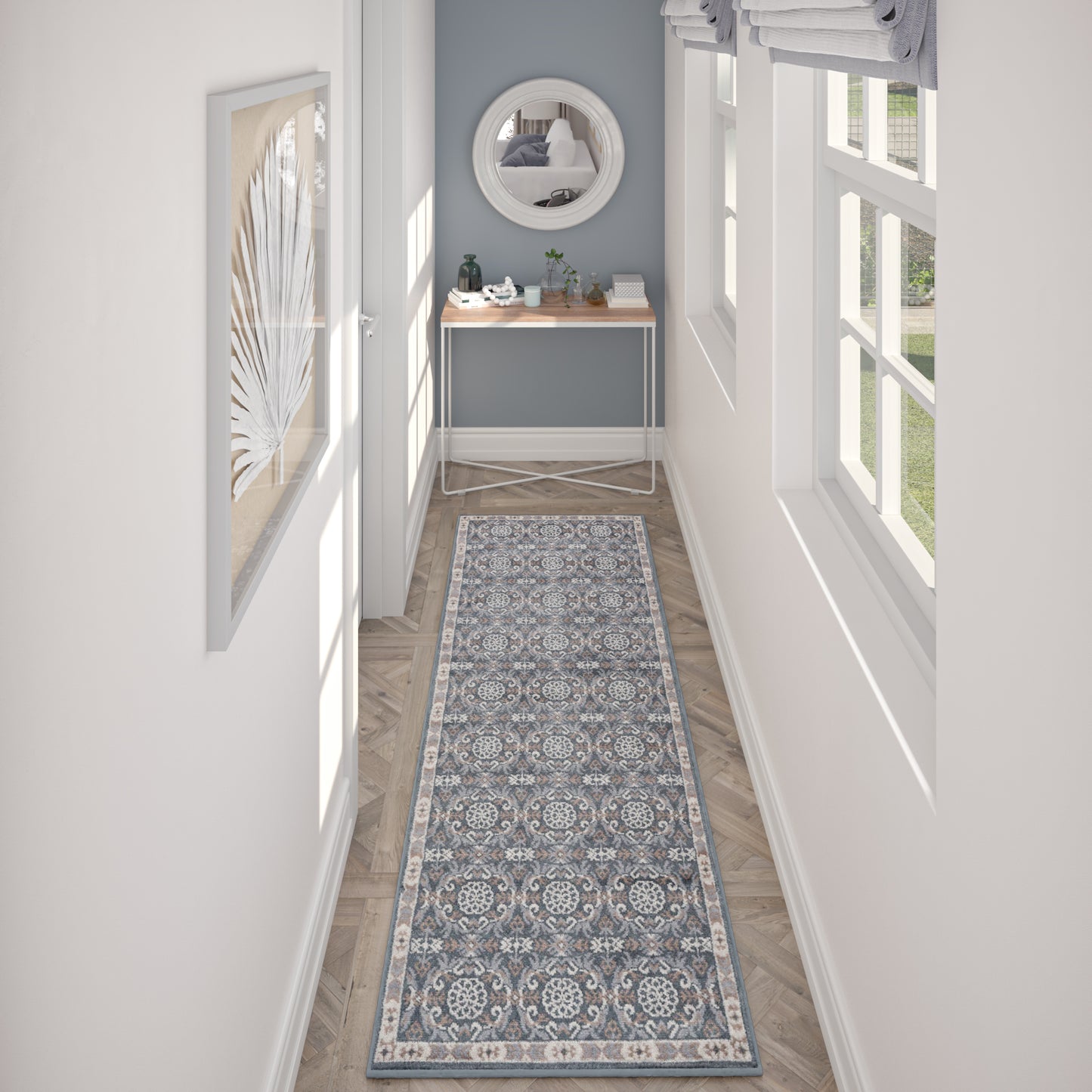 Tayse Damask Area Rug HMP38-Izel Traditional Cut Pile Indoor Polypropylene