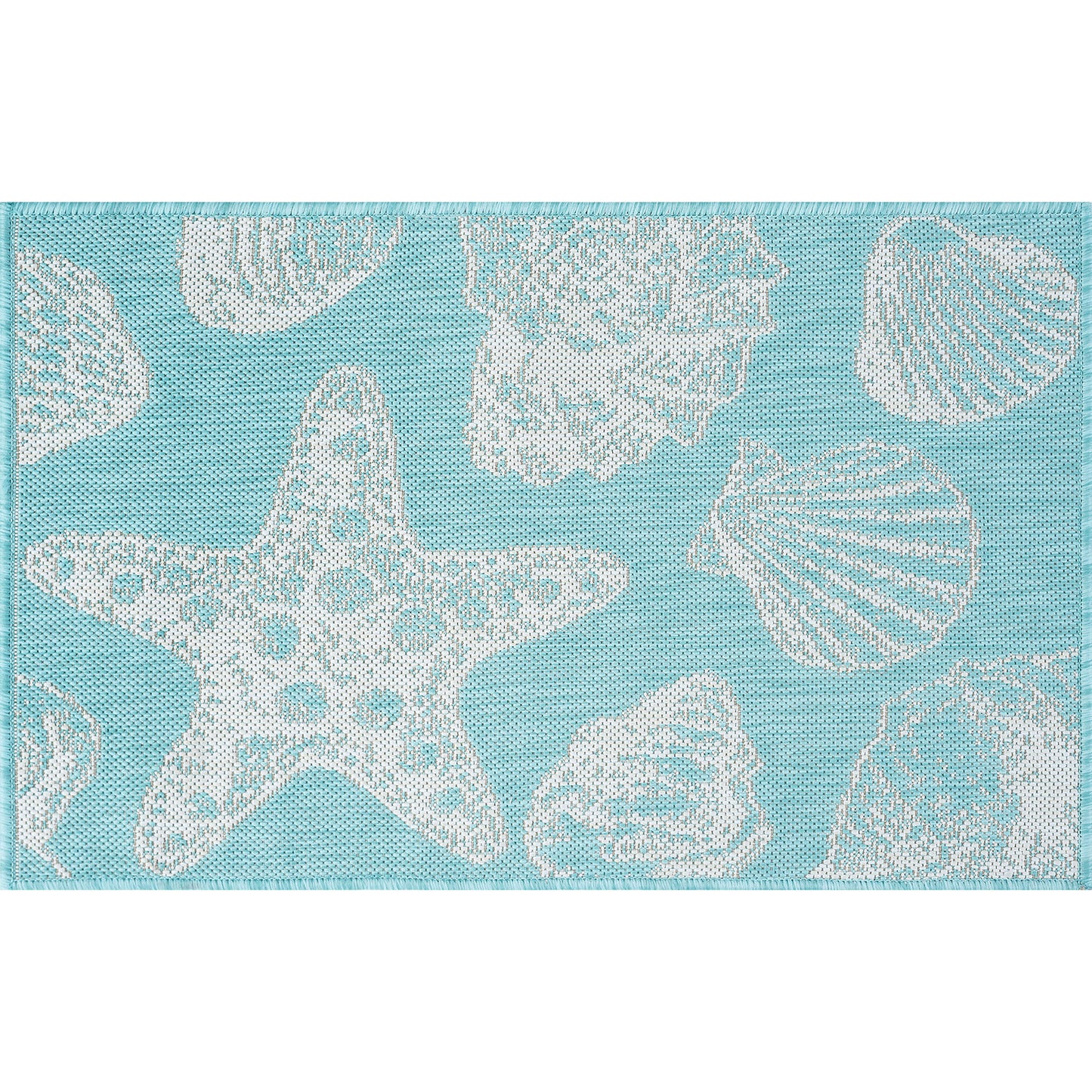 Tayse Coastal Area Rug ECO14-Sanibel Novelty Flat Weave Indoor/Outdoor Polypropylene