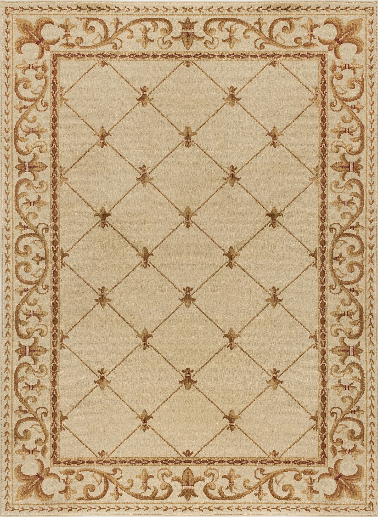 Tayse Border Area Rug SNS48-Orleans Traditional Cut Pile Indoor Polypropylene