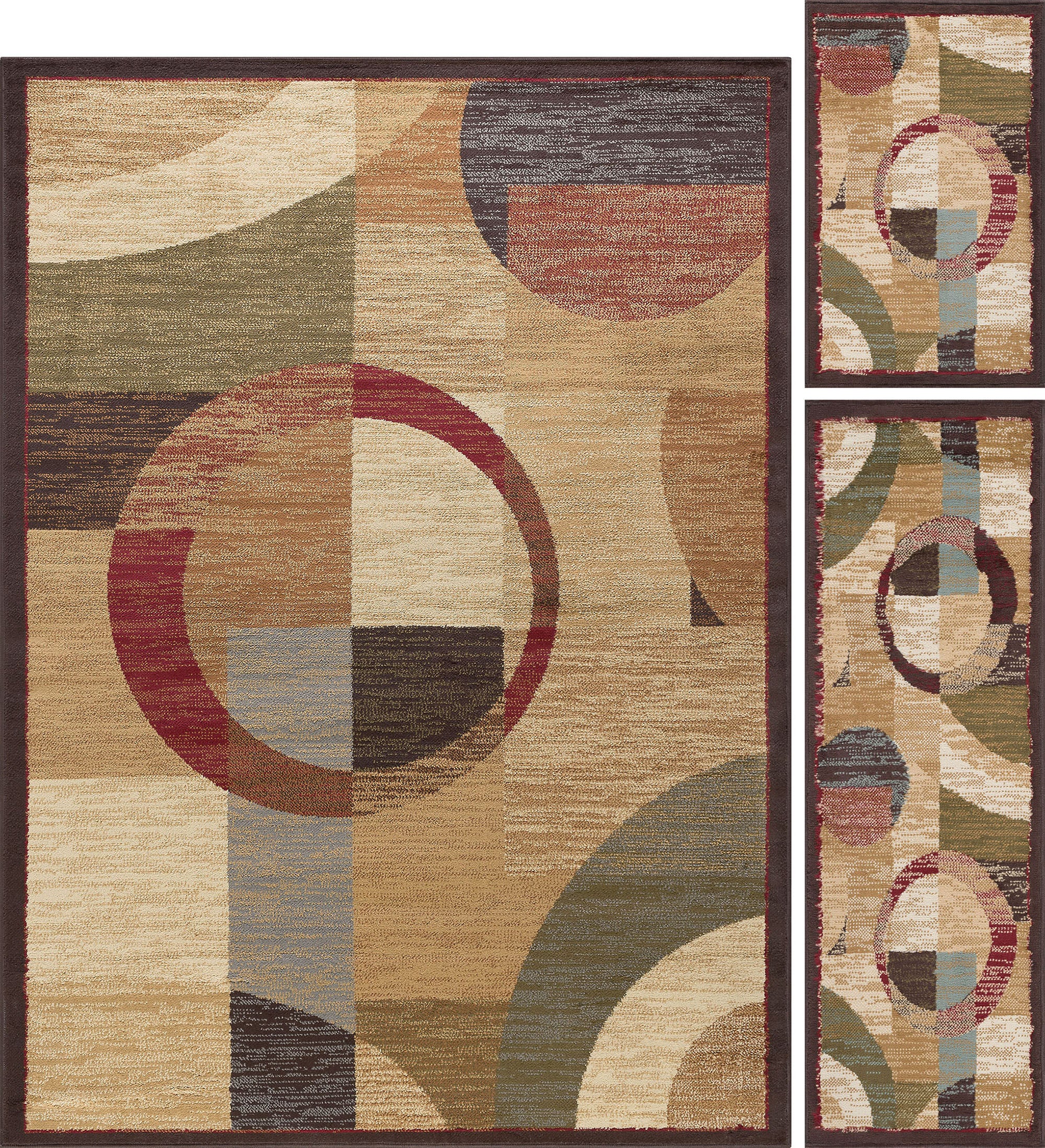 Tayse Geometric Area Rug ELG51-Kelsey Contemporary Cut Pile Indoor Pol ...