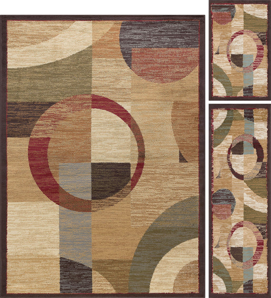 Tayse Geometric Area Rug ELG51-Kelsey Contemporary Cut Pile Indoor Polypropylene