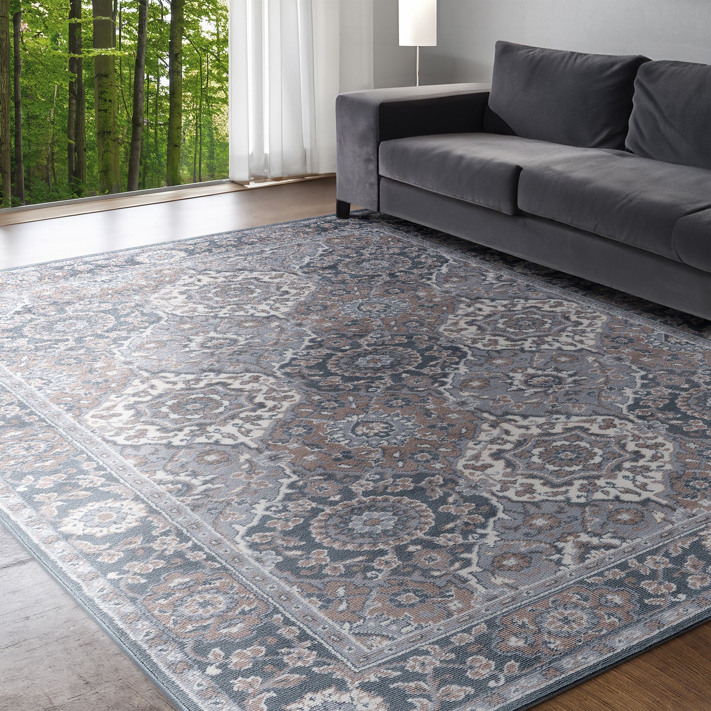 Tayse Oriental Area Rug MDN36-Newcomb Traditional Cut Pile Indoor Polypropylene