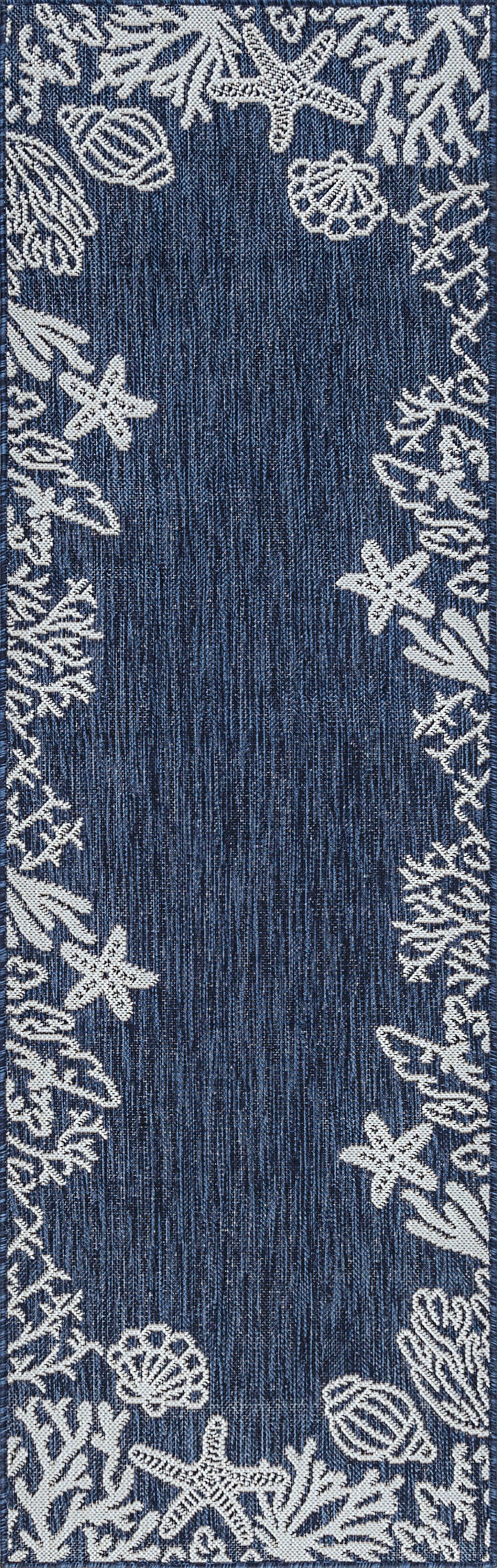 Tayse Coastal Area Rug ECO15-Biscayne Novelty Flat Weave Indoor/Outdoor Polypropylene