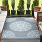 Tayse Medallion Area Rug SUN12-Anvi Traditional Flat Weave Indoor/Outdoor Polypropylene