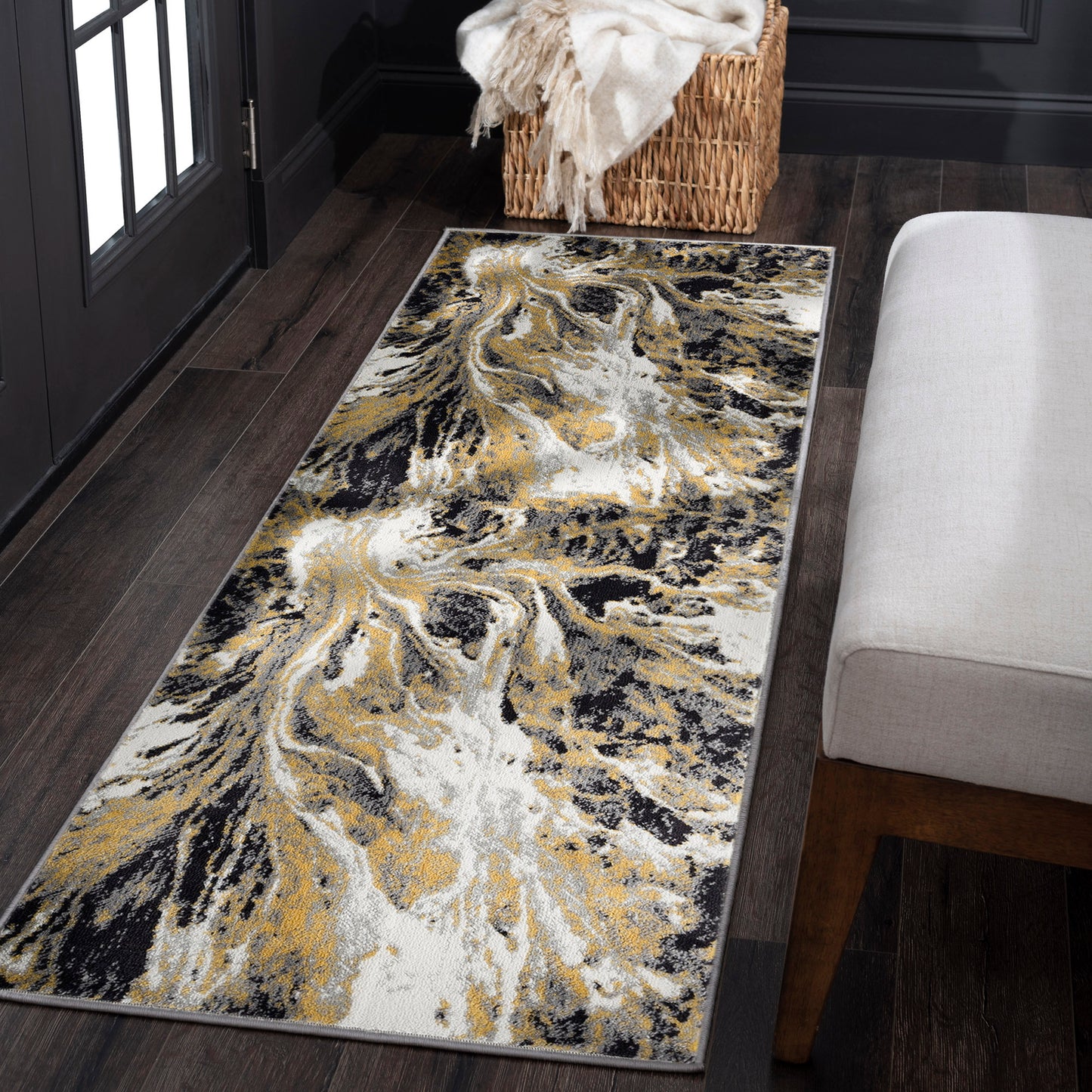 Tayse Abstract Area Rug TML11-Colton Contemporary Cut Pile Indoor Polypropylene