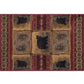 Tayse Lodge Area Rug NTR65-Sierra Bear Novelty Cut Pile Indoor Polypropylene