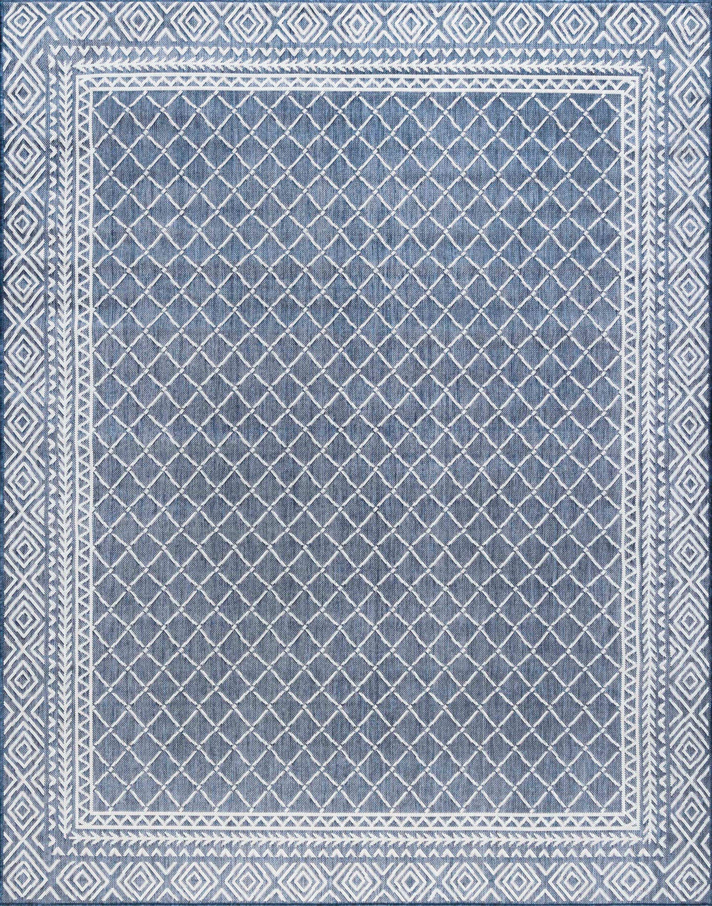 Tayse Diamond Area Rug ECO21-Eileen Transitional Flat Weave Indoor/Outdoor Polypropylene