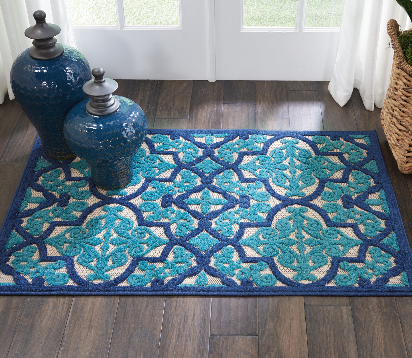 Aloha ALH14 Machine Made Synthetic Blend Indoor/Outdoor Area Rug By Nourison Home From Nourison Rugs
