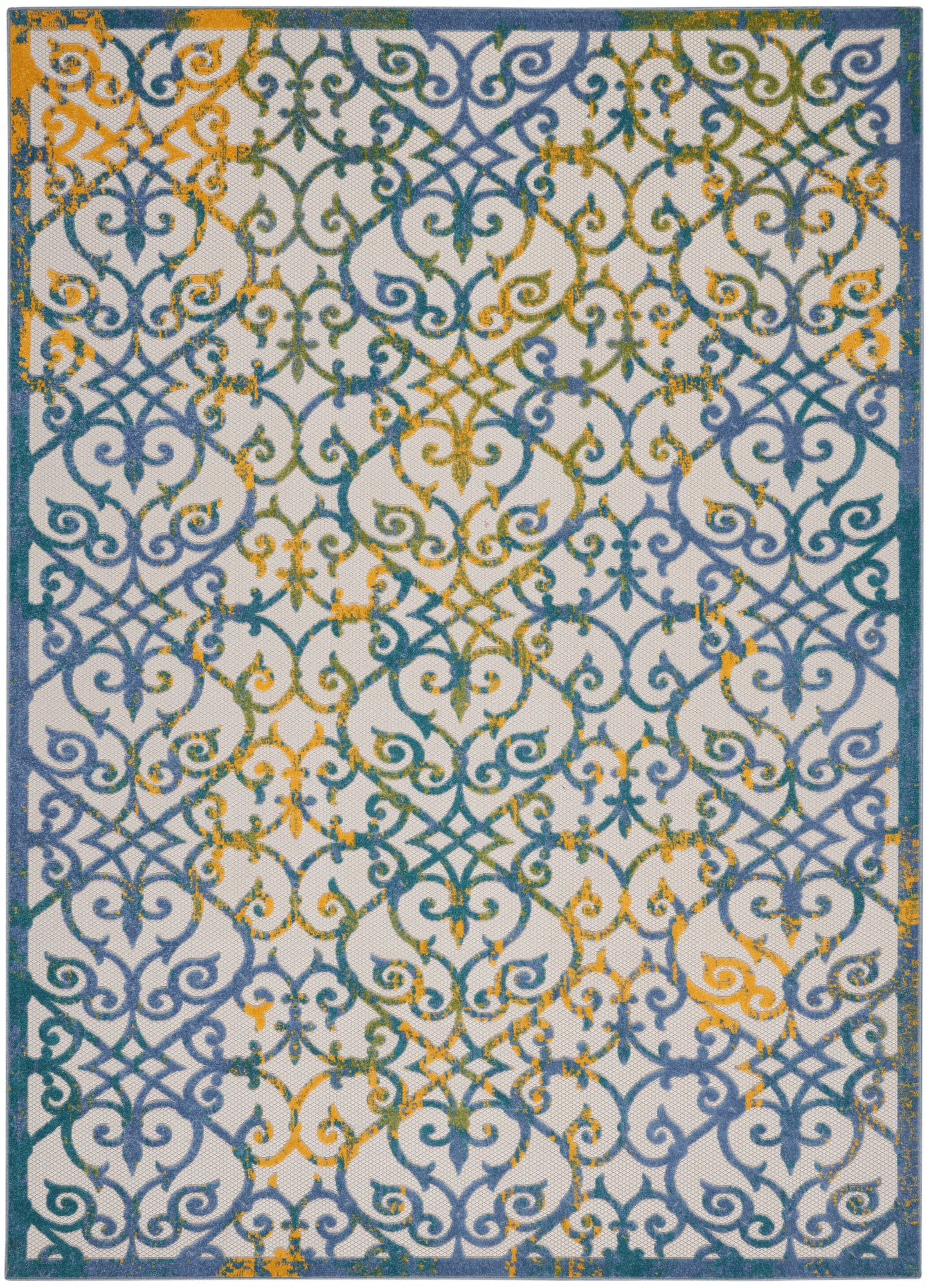 Nourison Home Aloha ALH21 Contemporary Trellis Indoor/Outdoor Area Rug