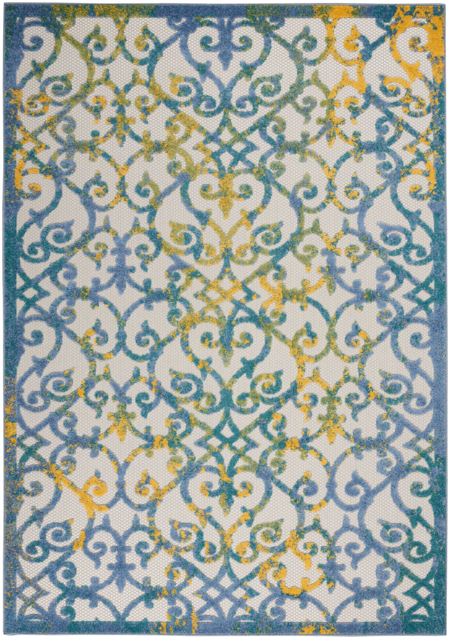 Nourison Home Aloha ALH21 Contemporary Trellis Indoor/Outdoor Area Rug