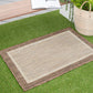 Tayse Solid Border Area Rug ECO12-Dania Transitional Flat Weave Indoor/Outdoor Polypropylene