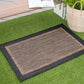 Tayse Solid Border Area Rug ECO12-Dania Transitional Flat Weave Indoor/Outdoor Polypropylene