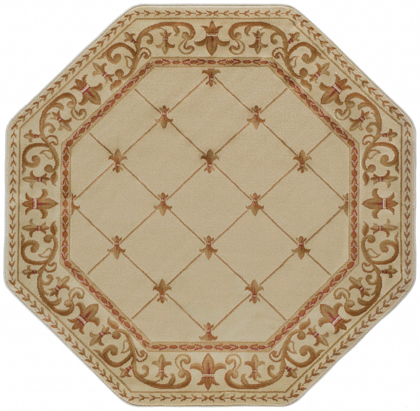 Tayse Border Area Rug SNS48-Orleans Traditional Cut Pile Indoor Polypropylene