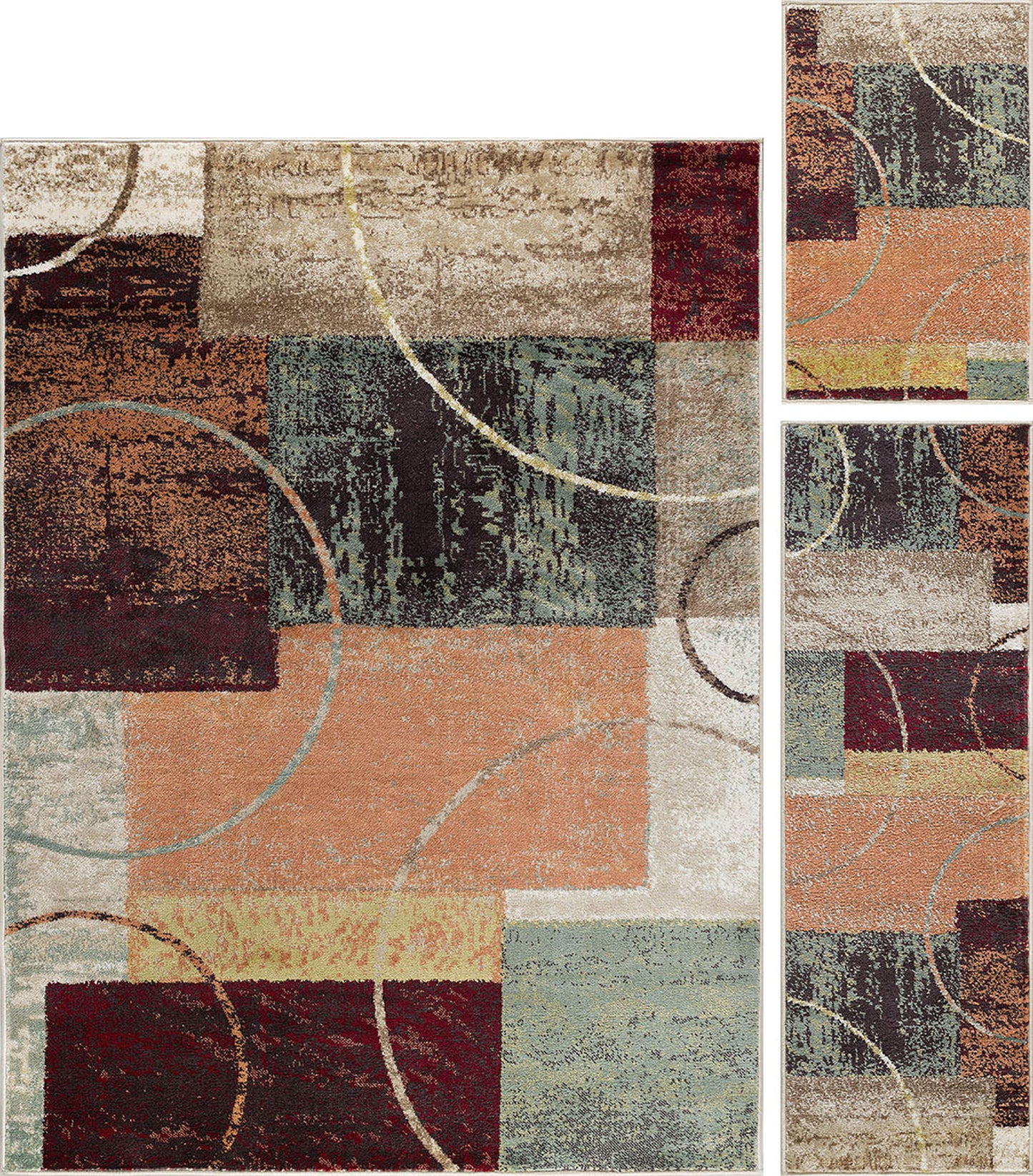 Tayse Abstract Area Rug DCO10-Conner Contemporary Cut Pile Indoor Polypropylene