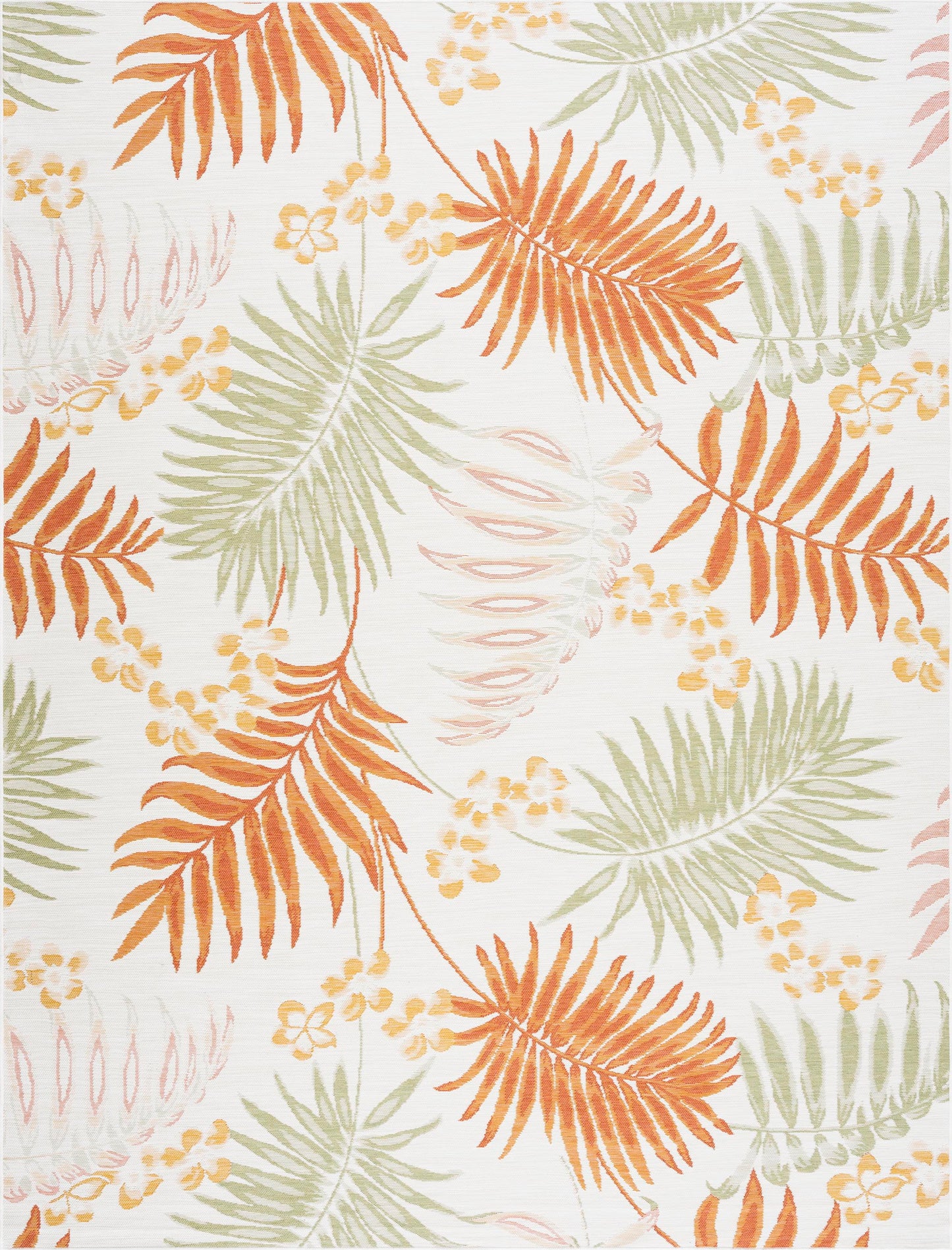 Tayse Floral Area Rug FLO12-Moreno Contemporary Flat Weave Indoor/Outdoor Polypropylene