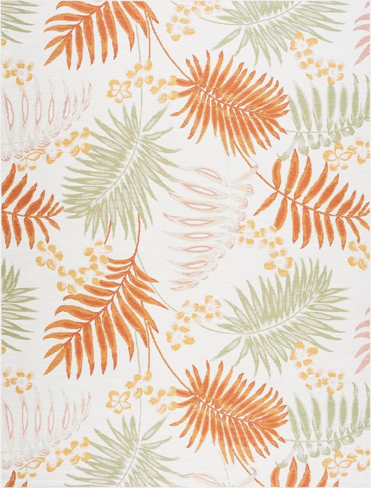 Tayse Floral Area Rug FLO12-Moreno Contemporary Flat Weave Indoor/Outdoor Polypropylene