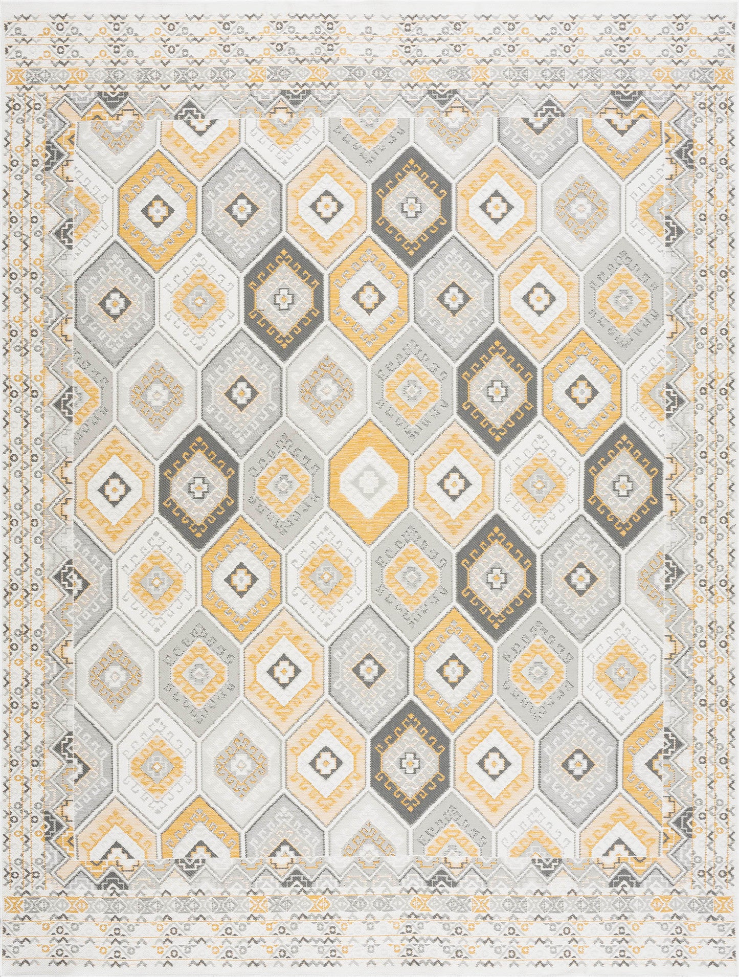 Tayse Geometric Area Rug FLO10-Matthew Contemporary Flat Weave Indoor/Outdoor Polypropylene