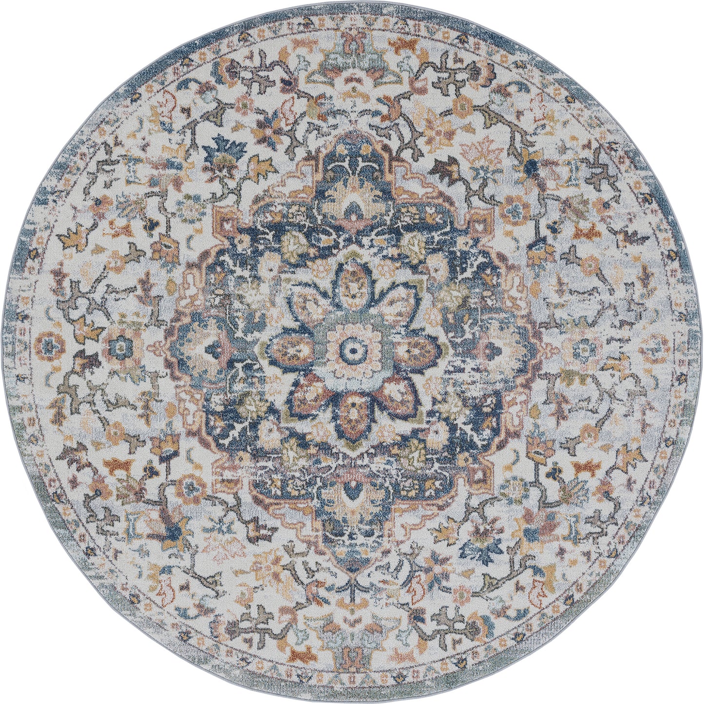 Tayse Oriental Area Rug REI12-Antonia Traditional Cut Pile Indoor Polypropylene