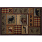 Tayse Lodge Area Rug NTR65-Homespun Cabin Novelty Cut Pile Indoor Polypropylene