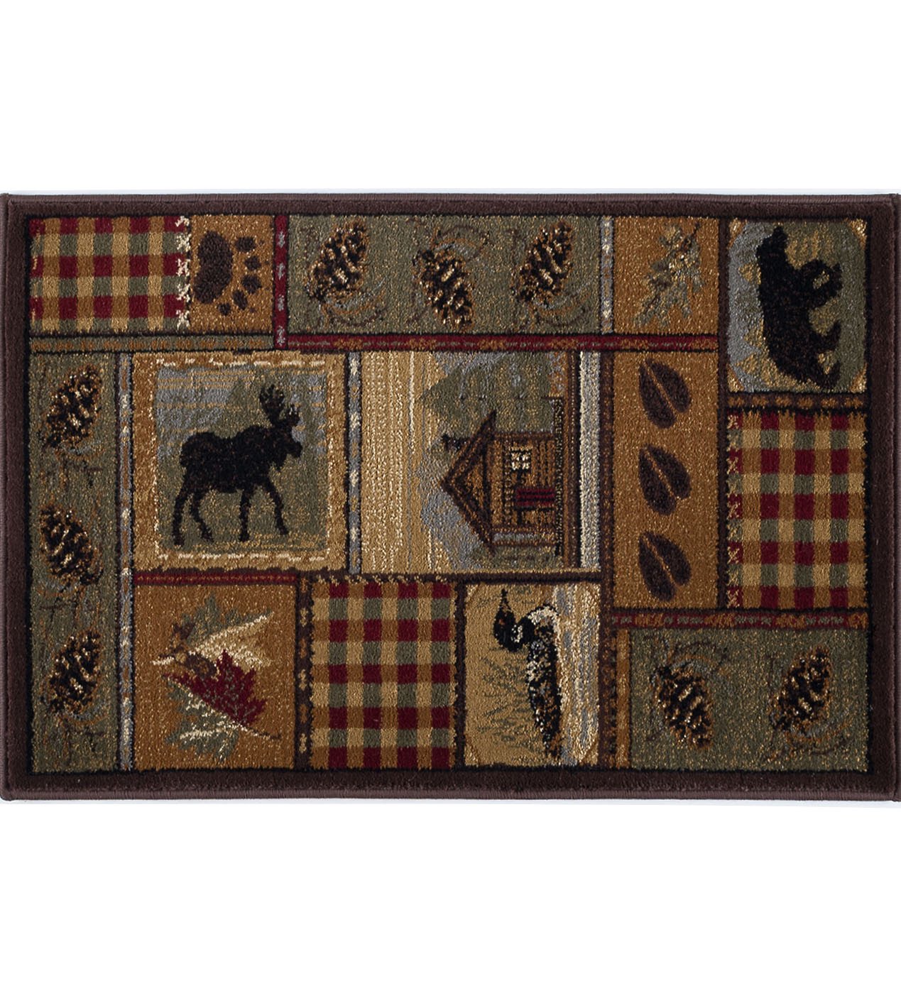 Tayse Lodge Area Rug NTR65-Homespun Cabin Novelty Cut Pile Indoor Polypropylene