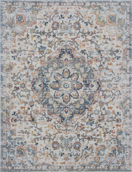 Tayse Oriental Area Rug REI12-Antonia Traditional Cut Pile Indoor Polypropylene