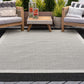 Tayse Solid Border Area Rug ECO12-Dania Transitional Flat Weave Indoor/Outdoor Polypropylene