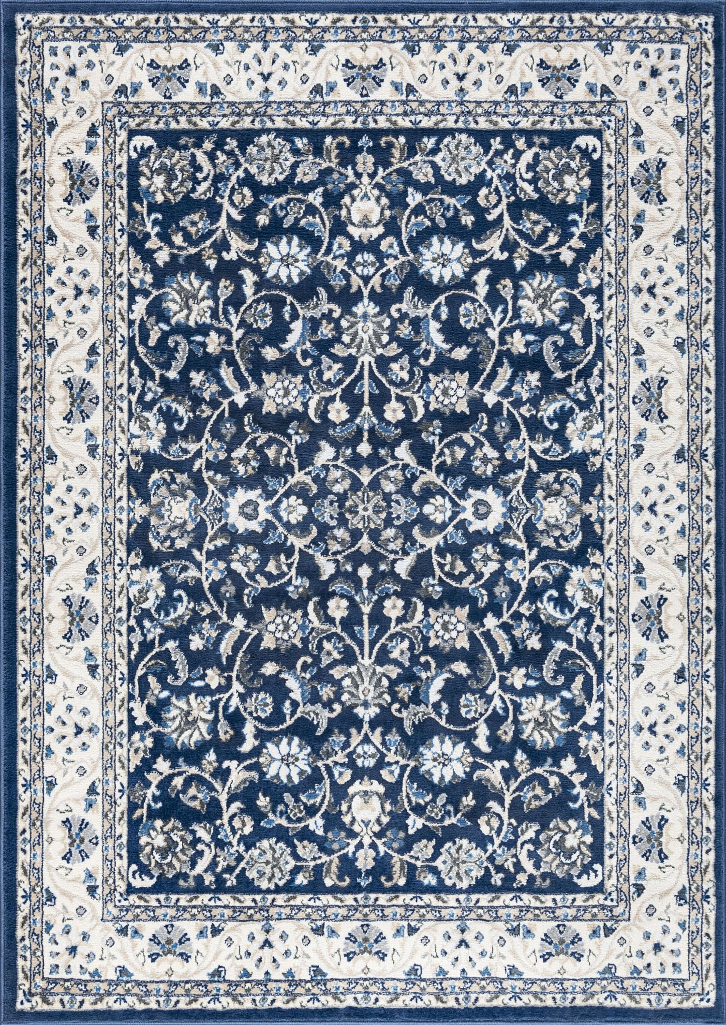 Tayse Floral Area Rug MDN46-Tessie Traditional Cut Pile Indoor Polypropylene