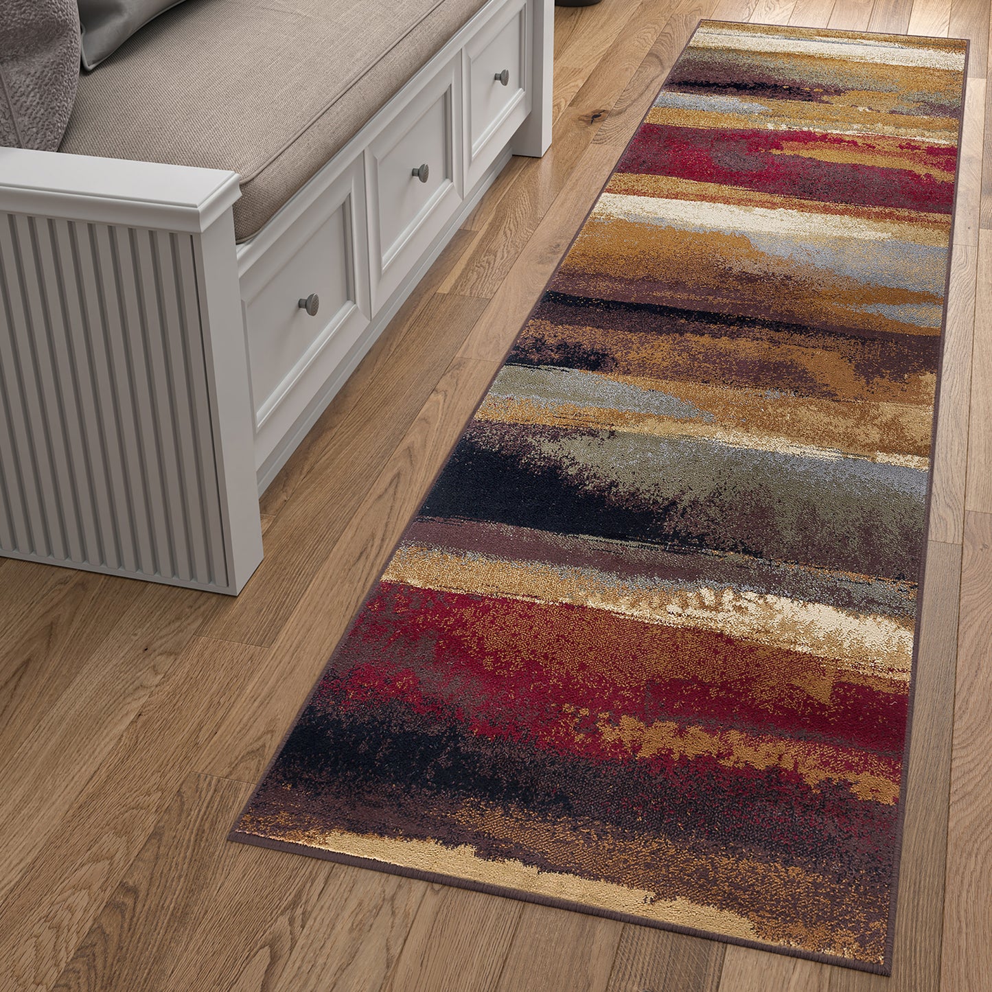 Tayse Abstract Area Rug FST89-Dakota Contemporary Cut Pile Indoor Polypropylene