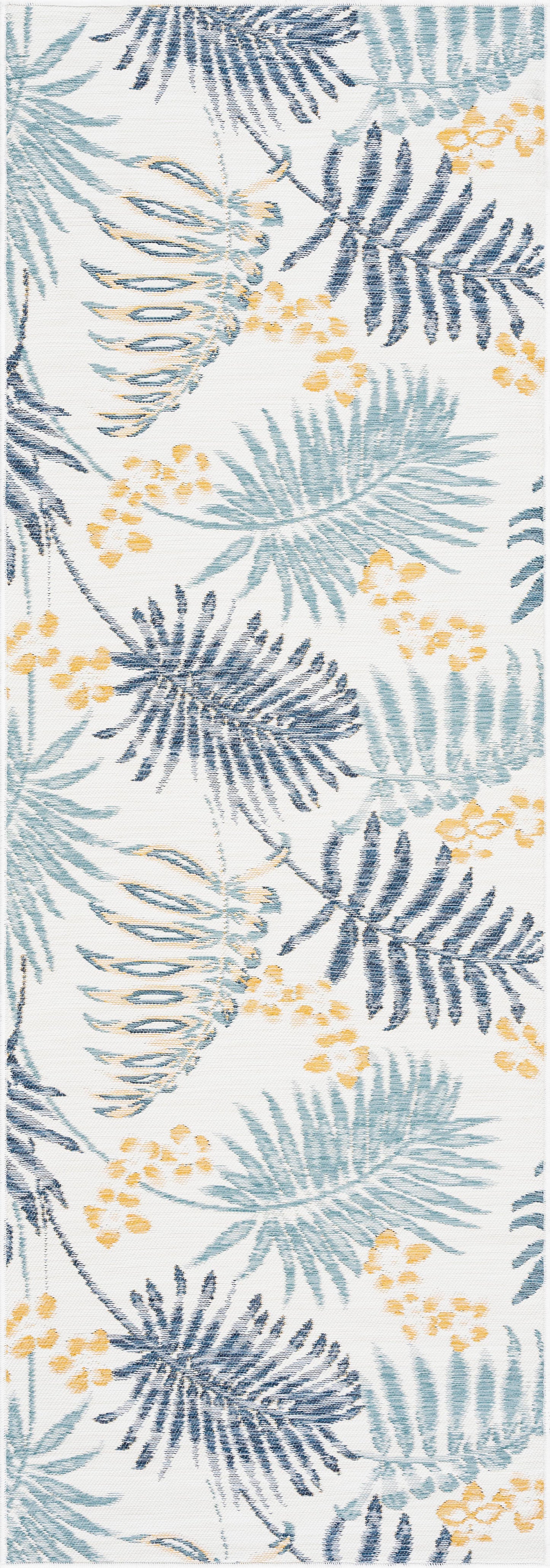 Tayse Floral Area Rug FLO12-Moreno Contemporary Flat Weave Indoor/Outdoor Polypropylene