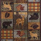 Tayse Lodge Area Rug NTR65-Colorblock Wildlife Novelty Cut Pile Indoor Polypropylene