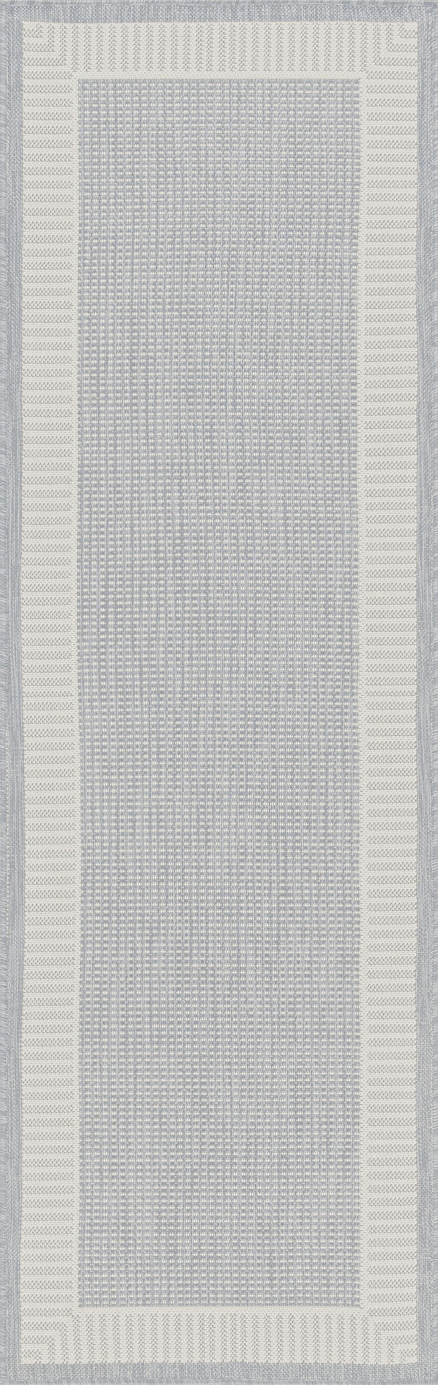 Tayse Striped Border Area Rug ECO11-Elgin Transitional Flat Weave Indoor/Outdoor Polypropylene