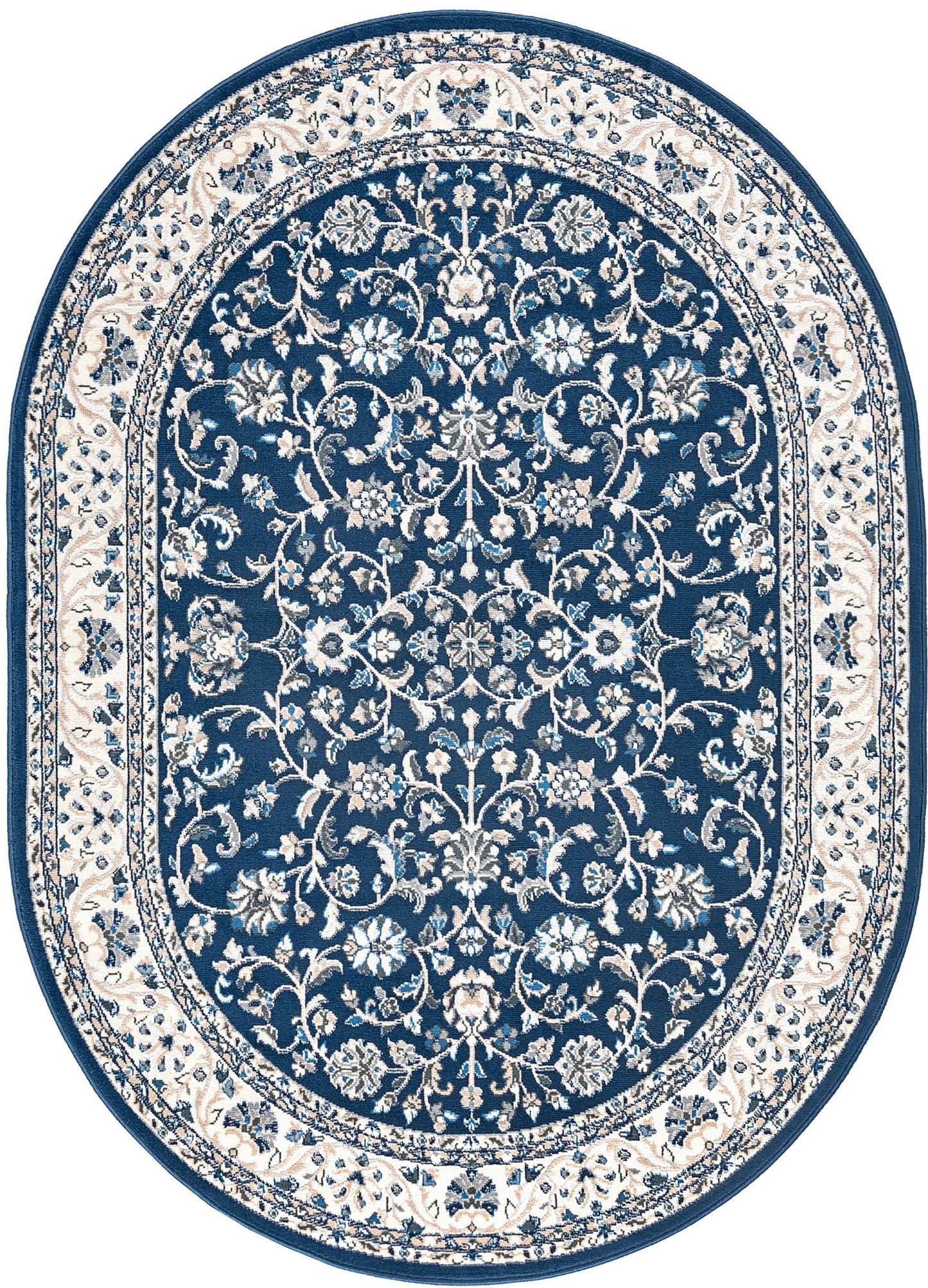 Tayse Floral Area Rug MDN46-Tessie Traditional Cut Pile Indoor Polypropylene