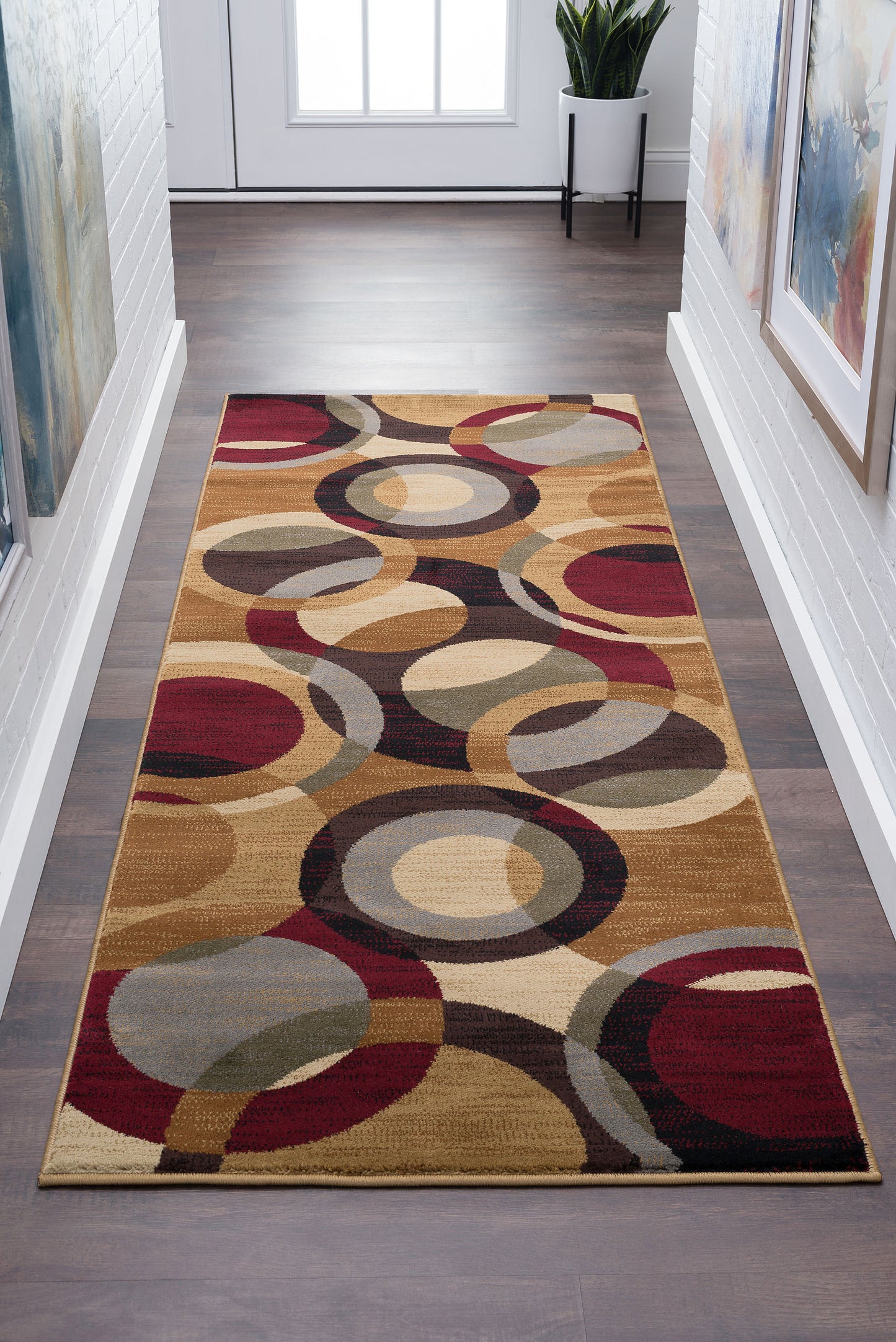 Tayse Geometric Area Rug FST87-Verona Contemporary Cut Pile Indoor Polypropylene