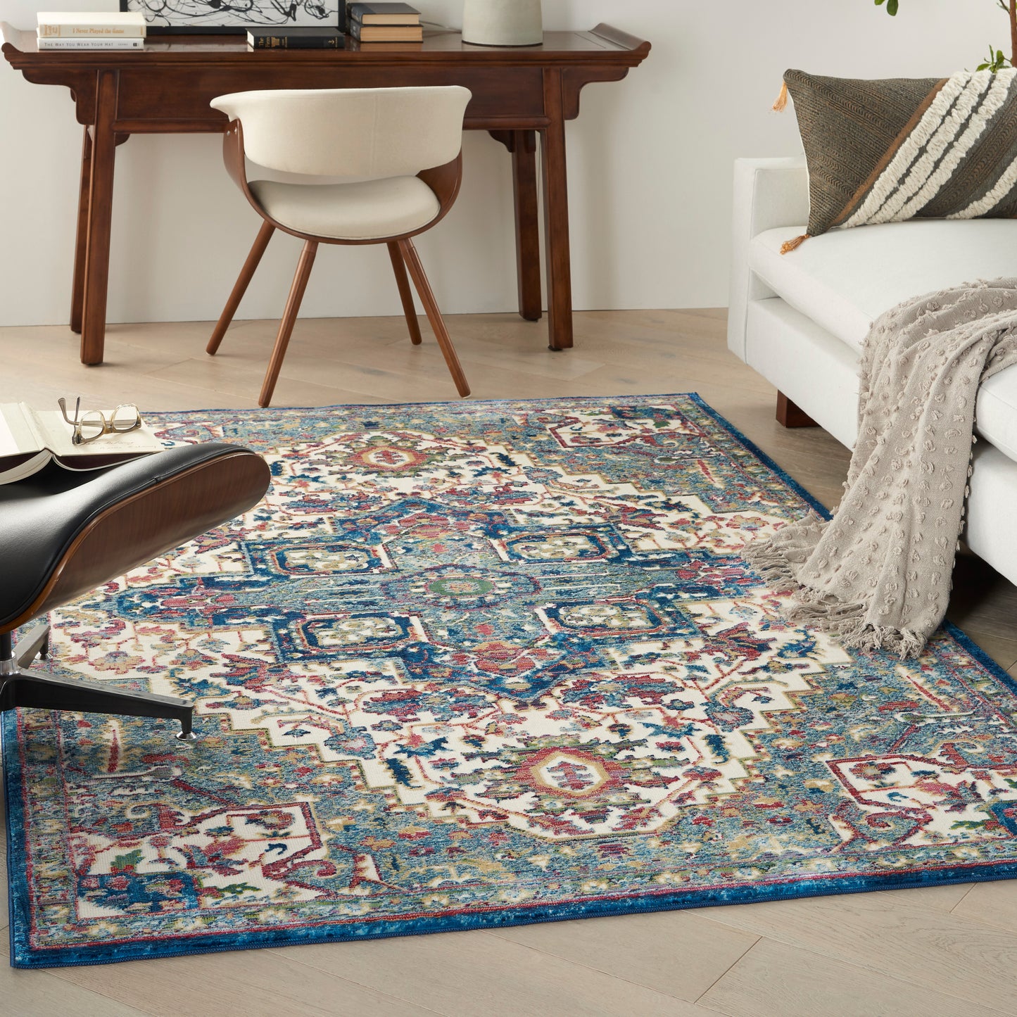 Ankara Global ANR15 Machine Made Synthetic Blend Indoor Area Rug By Nourison Home From Nourison Rugs